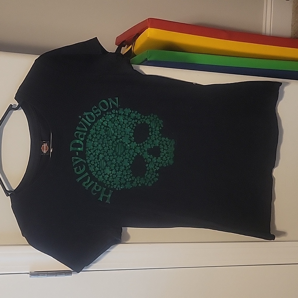 Harley Davidson Clover Skull tee